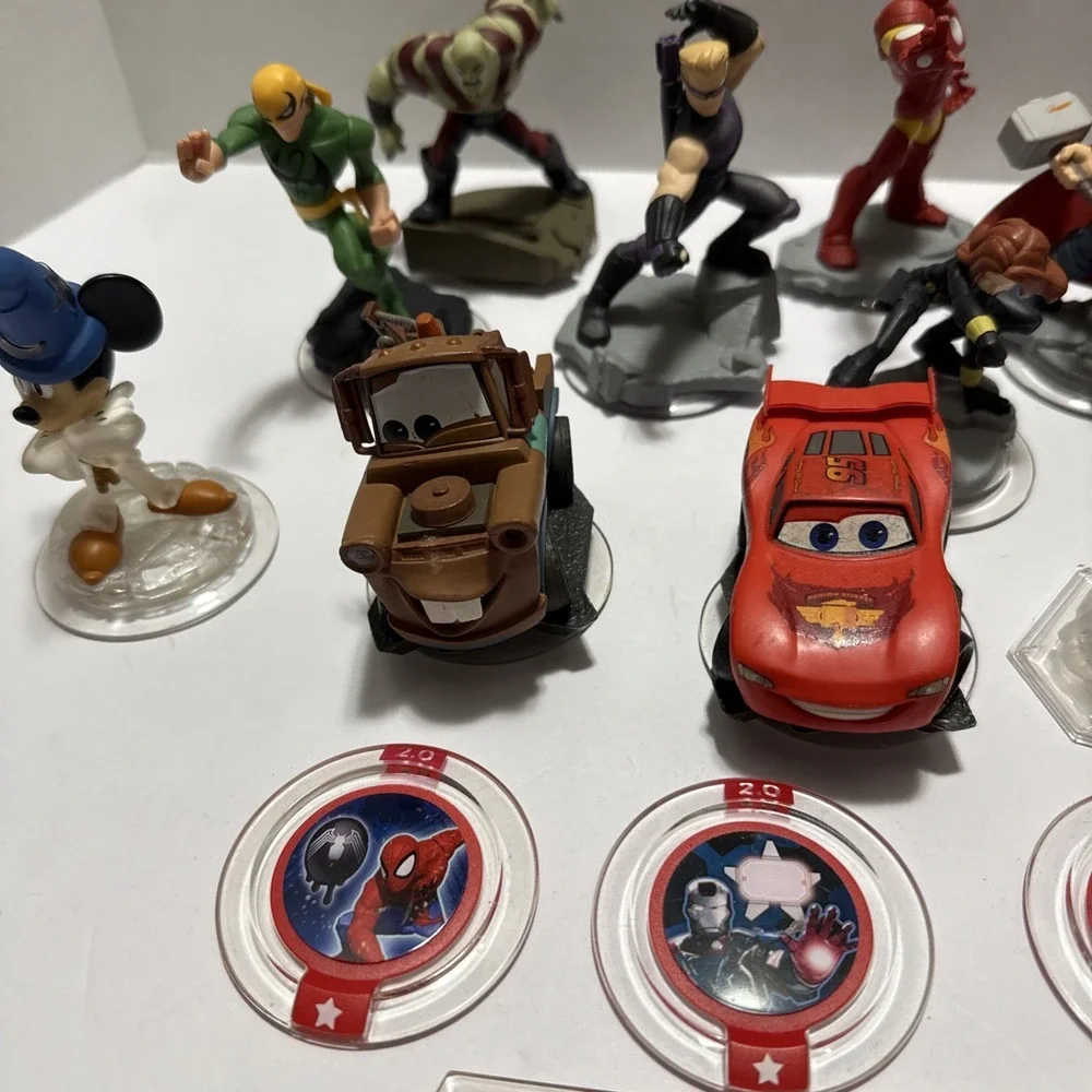 Lot of Disney Infinity 15 Characters with Game Accessories